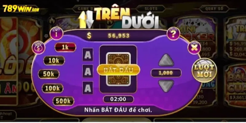 Luật chơi game Trên Dưới